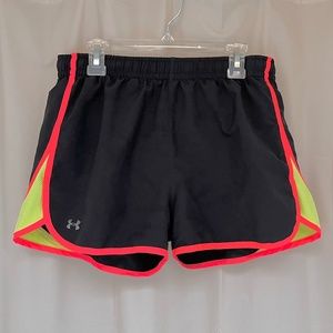 Under armour shorts black pink yellow